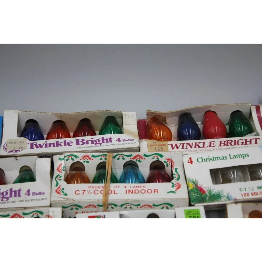 55+ Pcs C7 Replacement Bulb Lot Light Christmas Vintage Twinkle Bright Cool GE